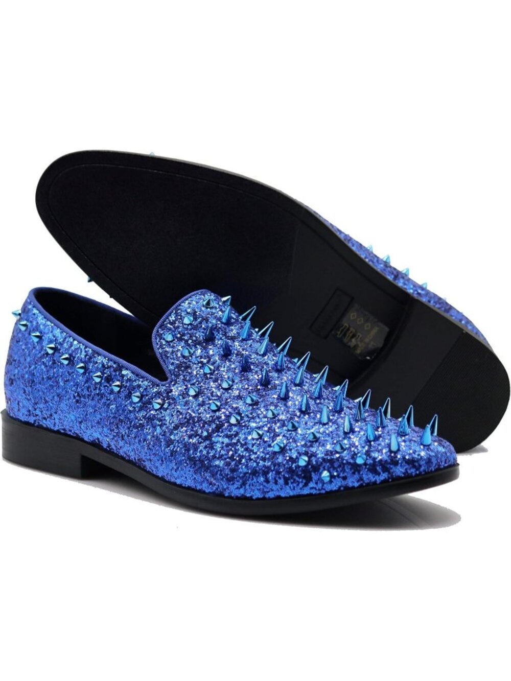 Enzo Romeo Men's Royal Blue Rubber Sole Vintage Loafers Slip On Classic Shoes